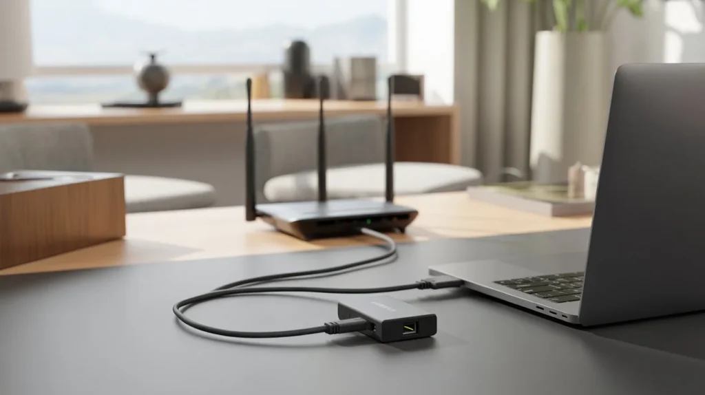 How to Increase WiFi Adapter Speeds by connecting laptop directly to router with adapter