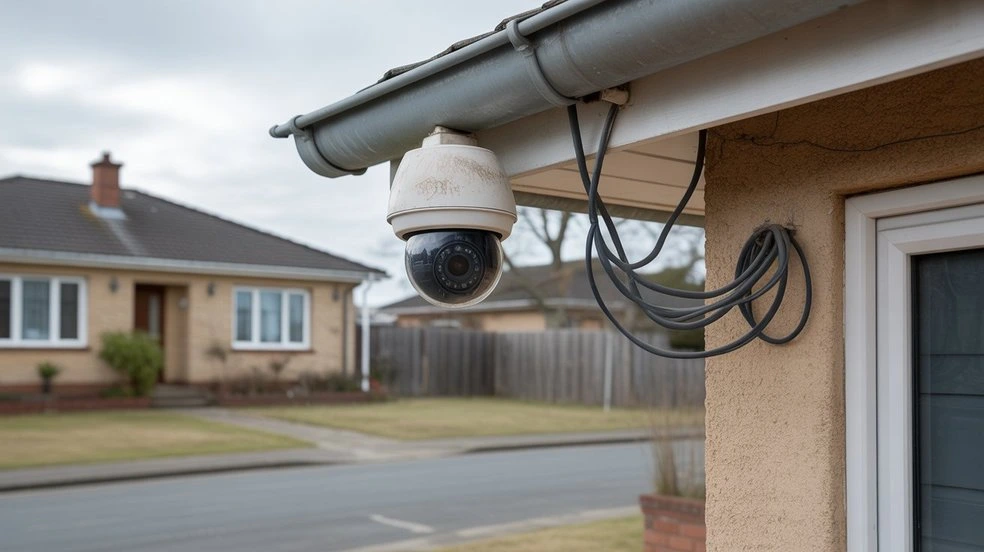 Do I Need Permission to Install CCTV Outside My House exterior dome camera on suburban home